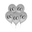 Happy Birthday Silver, Ezüst 60 léggömb, lufi 5 db-os 30cm (12 inch)