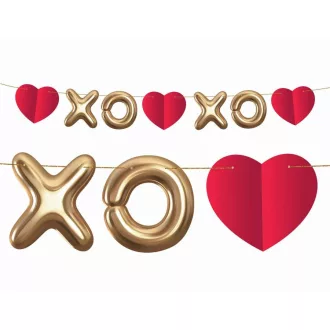 XOXO papír girland 200cm