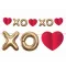 XOXO papír girland 200cm
