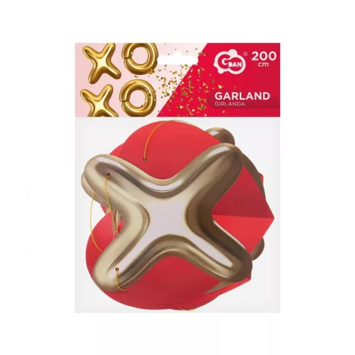 XOXO papír girland 200cm