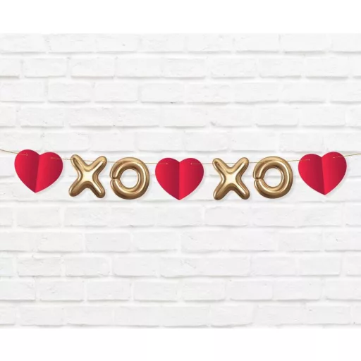 XOXO papír girland 200cm