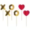 XOXO díszítő pálca, topper 6 db-os