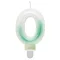 White-Green Ombre, Fehér-Zöld számgyertya, tortagyertya 0-ás