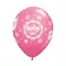 Baby Girl Pink Mix léggömb, lufi 6 db-os 11 inch (28cm)