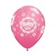 Baby Girl Pink Mix léggömb, lufi 6 db-os 11 inch (28cm)