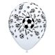 White Football, Focis léggömb, lufi 6 db-os 11 inch (28 cm)