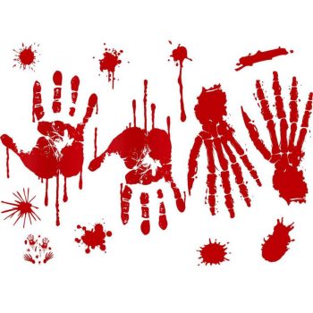 Bloody Traces, Véres nyomok ablak matrica szett