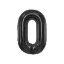 Fekete 0-ás B&C Matt Black szám fólia lufi 85cm