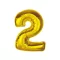 Arany 2-es Gold szám fólia lufi 92cm