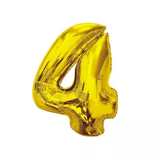 Arany 4-es Gold szám fólia lufi 92cm