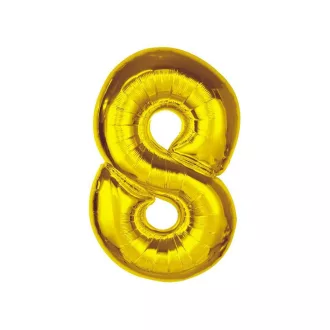 Arany 8-as Gold szám fólia lufi 92cm