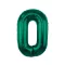 B&C Bottle Green, Zöld 0-ás szám fólia lufi 85cm