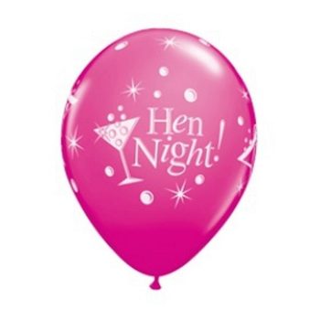   Hen Night, Lánybúcsú léggömb, lufi 6 db-os 12 inch (30cm)
