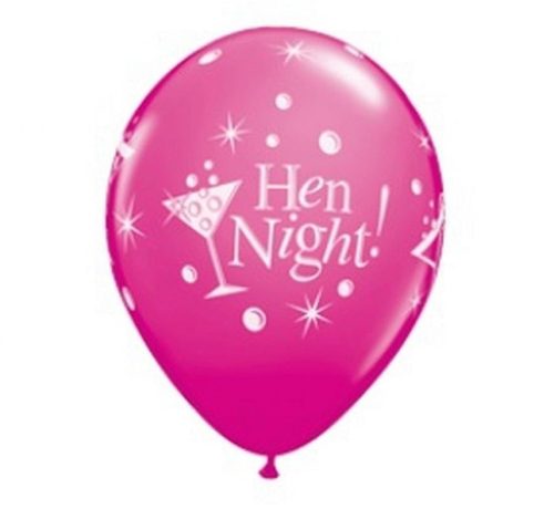 Hen Night, Lánybúcsú léggömb, lufi 6 db-os 12 inch (30cm)