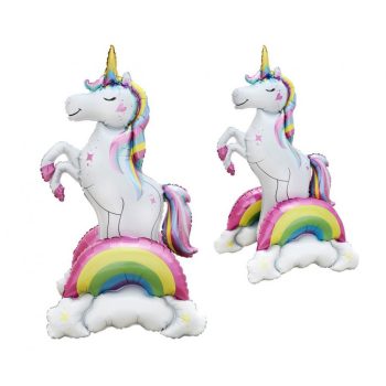 Unikornis 3D Rainbow fólia lufi 94cm