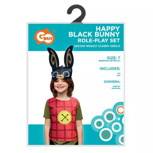 Nyuszi Black Bunny jelmez 92/104cm