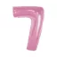 Rózsaszín 7-es Light Pink szám fólia lufi 92cm
