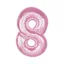 Rózsaszín 8-as Light Pink szám fólia lufi 92cm
