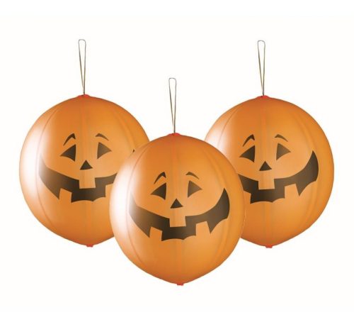 Halloween Tök Pumpkin léggömb, lufi 3 db-os 18 inch (45cm) szalaggal