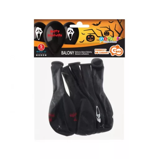 Halloween Scary léggömb, lufi 5 db-os 12 inch (30cm)