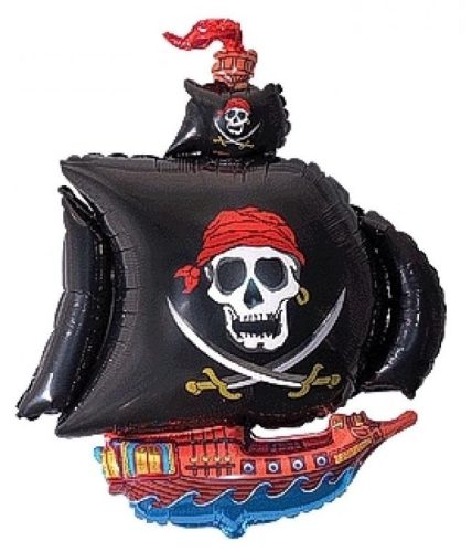 Pirate ship, Kalózhajó fólia lufi 36cm