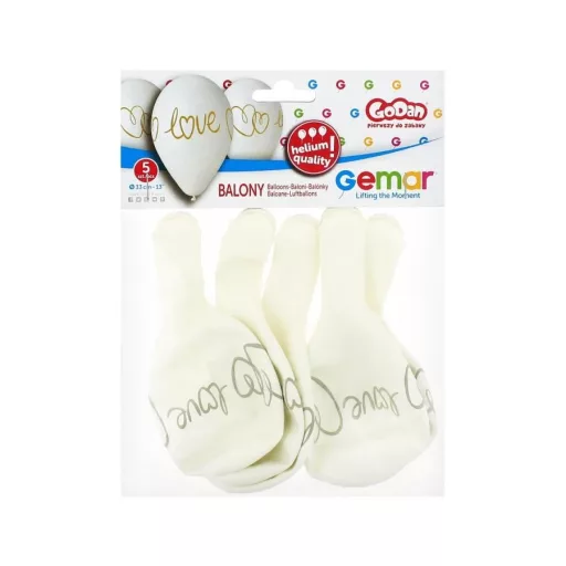 Love léggömb, lufi 5 db-os 13 inch 33 cm
