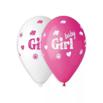 Baby Girl léggömb, lufi 5 db-os 13 inch 33 cm