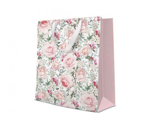 Gorgeous Roses, Rózsa papír ajándéktasak 26,5x33,5x13cm