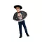 Halloween Day Of The Dead jelmez 120/130cm
