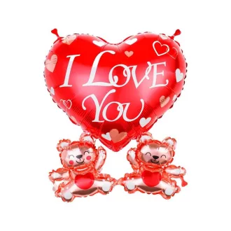 Szerelem Teddy Bears fólia lufi 48cm