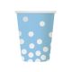 Silver Dots Blue, Pöttyös papír pohár 6 db-os 270 ml