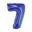 Blue, Kék 7-es mini szám fólia lufi 35cm