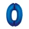 Kék 0-ás B&C Blue szám fólia lufi 92cm