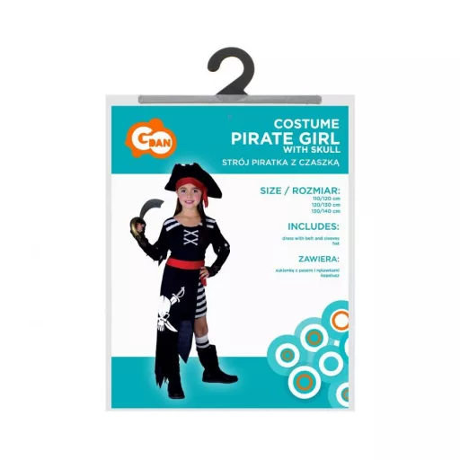 Pirate Girl, Kalózlány jelmez 110/120 cm