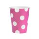 Magenta Polka Dots, Magenta papír pohár 6 db-os 270 ml