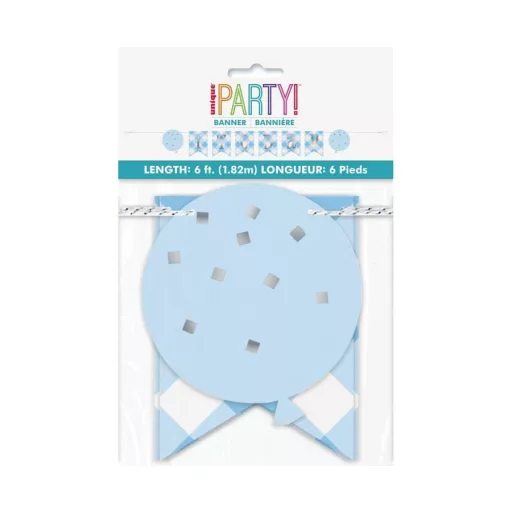 1st Birthday Blue, Első születésnap papír felirat 182cm