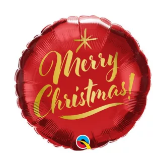 Merry Christmas, Karácsony fólia lufi 46cm