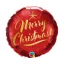 Merry Christmas, Karácsony fólia lufi 46cm