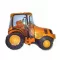 Tractor Orange, Traktor fólia lufi 36cm (WP)