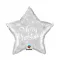 Merry Christmas Silver Star, Karácsony fólia lufi 51cm