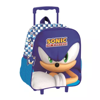   Sonic, a sündisznó Modern gurulós ovis 3D hátizsák, táska 32 cm