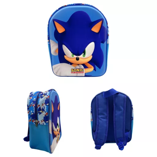 Sonic, a sündisznó Modern 3D hátizsák, táska 30 cm