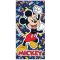 Disney Mickey Color Party fürdőlepedő, strandtörölköző 70x140 cm (Fast Dry)