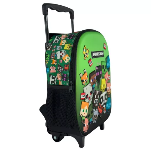 Minecraft Characters gurulós ovis 3D hátizsák, táska 32 cm
