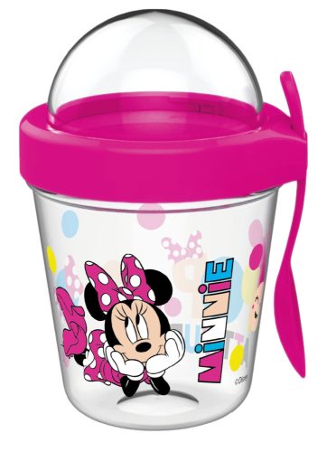 Disney Minnie pohár snack tartó fedéllel és kanállal 350ml