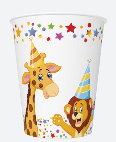 Happy Birthday Star papír pohár 8 db-os 250ml