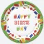 Happy Birthday Building Blocks papírtányér 8 db-os 18cm