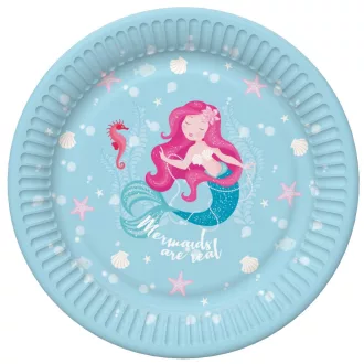 Sellő Pastel papírtányér 8 db-os 18cm