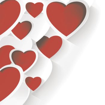 Szerelem 3D Hearts szalvéta 20 db-os 33x33 cm