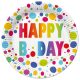 Happy Birthday Dots papírtányér 8 db-os 18cm